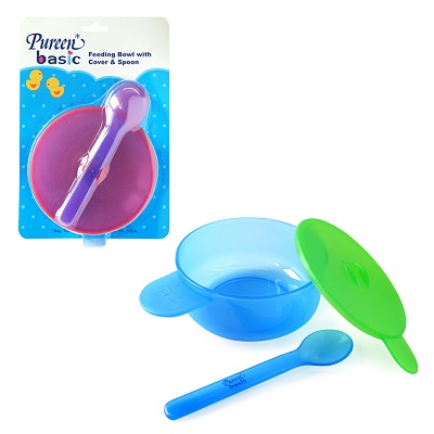 Basic Feeding Bowl With Cover & Spoon (BF-1)