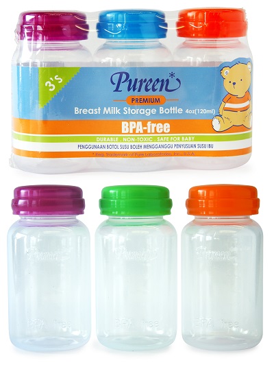 Premium Breast Milk Storage Bottle 3x4oz (PPBMB)