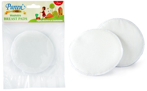 Premium Washable Breast Pad 2's Without Lace (PAD-W01)